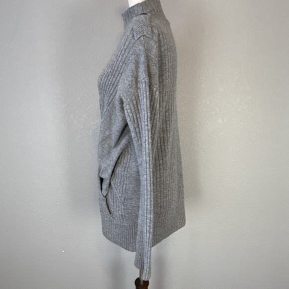 Rag & Bone Womens Dale Twist Tunic Sweater Size S Heather Gray Merino Wool - Picture 5 of 10